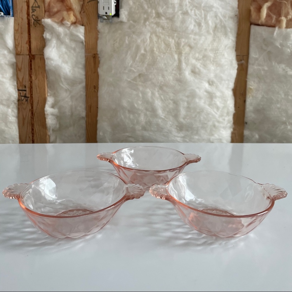 Pink Depression Glass Bowls